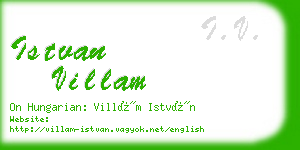 istvan villam business card